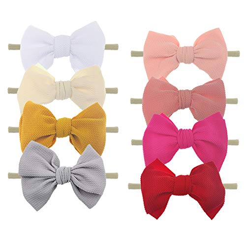 Baby girl headbands and bows newborn nylon elastic headwraps for …
