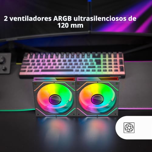 Ventiladores PC MARS GAMING MF-3DPROX2 Solución al Sobrecalentamiento con Doble Ventilador ARGB 2