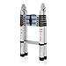 Produktbild HLL Leitern, Multi-Purpose Beweglicher Teleskopleiter, Multi-Funktions-Schiebeleiter, Tragbarer Herringbone Leiter, Aluminiumlegierung Eindickung Verstärkung Für Lager/Buchhandlung,2.2M