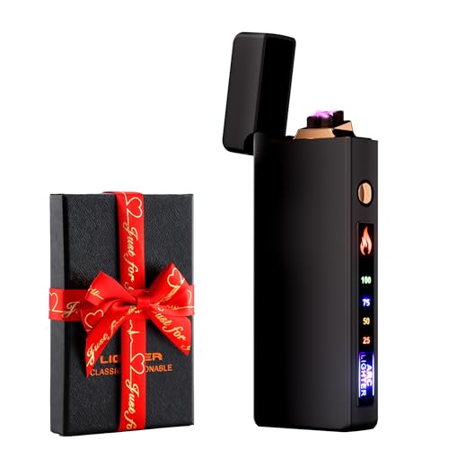 dachance – Briquet électrique personnalisable, résistant au vent, rechargeable par USB, double...