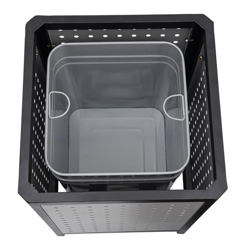 Caneca comercial rectangular con cenicero 38 galones miniatura 6