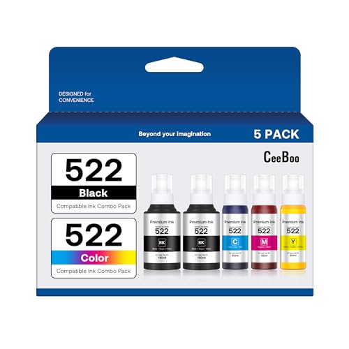 Encre de rechange pour Epson 522 pour recharger facilement vos réservoirs sans bavure