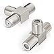 Superbat SAT F Verbinder/F Typ Splitter /3X F-Buchse/TV Adapter Koaxialstecker Adapter/T-Stück für TV Video VCR Antenne TV Kabel Satellitenkabel Antennenkabel Tuner Antenne 2 Stück