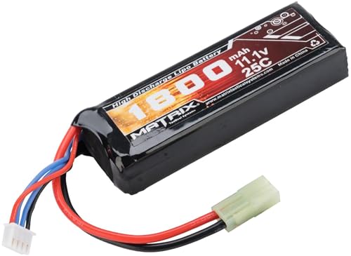 Evike Airsoft - Matrix High Performance 11.1V Brick Type Airsoft LiPo Battery (Model: 1800mAh - 25C / Small Tam)
