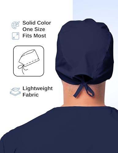 Image of Solid Working Cap Scrub Cap for Women and Men Unisex Surgical Cap Comfortable and Stylish Scrub Hat