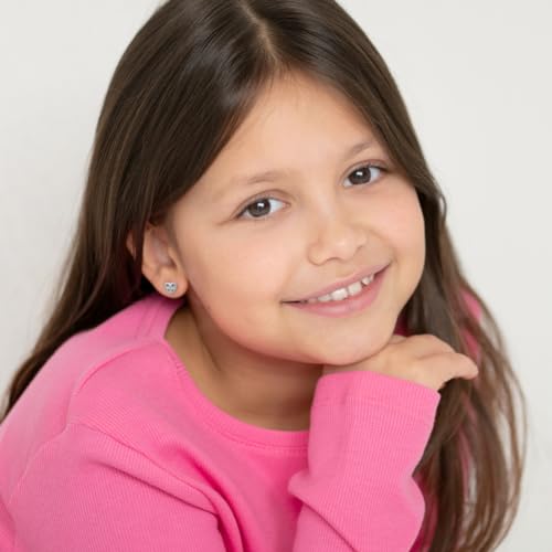 925 Sterling Silver Small Pink Cubic Zirconia Heart Cross Studs - Lightweight & Simply Stunning Religious Jewelry For Girls, Toddlers & Teens2