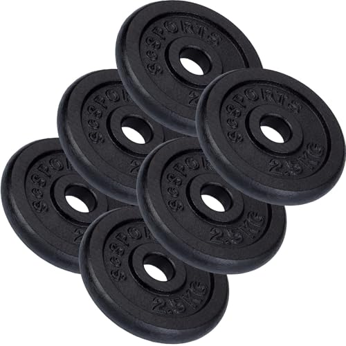 ScSPORTS® Hantelscheiben - Einzeln/Set, Ø 30/31 mm, Gusseisen,...