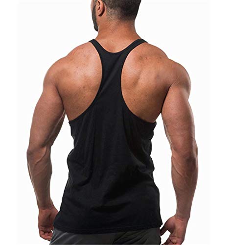 Men's Gym Stringer Tank Tops Y-Back Workout Muscle Tee Sleeveless Fitness Bodybuilding T Shirts3