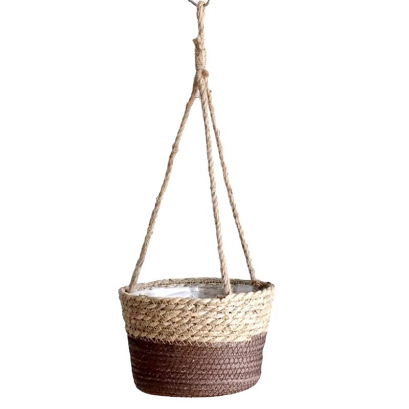 vasi da fiori sospesi Fioriera sospesa da giardino Macrame Cesto portaoggetti for piante Portavasi for fiori for interni ed esterni Appendini for piante Decorazioni for la casa ( Color : Coffee )