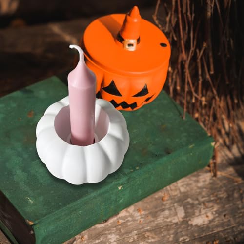 Kürbis Silikonform Gießform Herbstdeko Kerzenhalter DIY Form Für Teelicht Stabkerzen Herbstdekoration Dekoform Für Kerzenherstellung Und Saisonale Dekoration – Bild 5