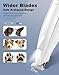 lexflext Dog Paw Trimmer for Grooming, Cordless Electric Dog Clippers with LED Light, Rechargeable Low Noise Small Pet Shaver for Trimming Cat's Hair Around Eyes, Faces, Ears, Paws, Rump(White)