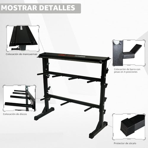 Miniatura 7 de Cclife Soporte Para Mancuernas De Acero