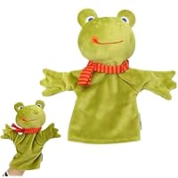 Frog Plush Hand Puppet Toys, Kawaii Animal Hand Puppets for Kids and Toddlers Ages 3-5 4-8, Funny Frog Plushies, Animal Themed Role Play, Birthday Gift, Prize Box Toys for Kids Classroom
