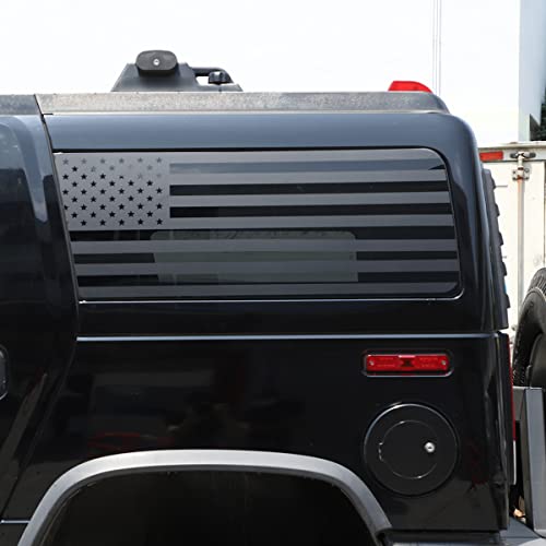 American Flag Vinyl Rear Side Window Decals Compatible With Hummer H2 2003-2009,Window Decals Precut Stickers Exterior Accessories (American Flag) #TOP5