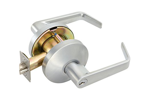 Falcon B511PD D 626 C Keyway B Series Grade 2 Medium Duty Cylindrical Chasis Non-Handed Lock, Entrance Function, Schlage C Keyway, 6 Pin Conventional Cylinder, Keyed Different, Dane Lever, Satin Chrome Finish