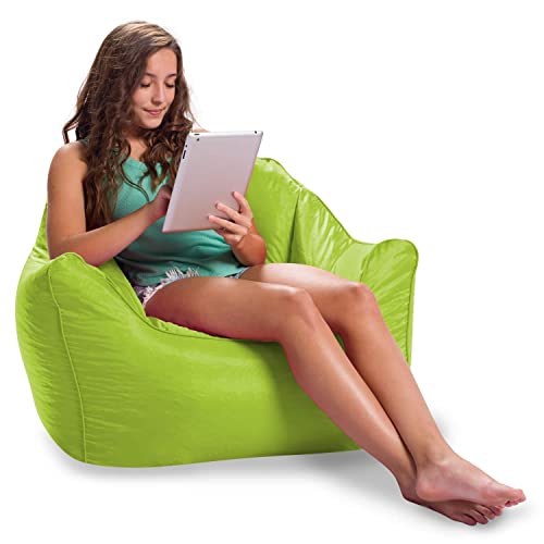 Posh Creations Structured Comfy Seat For Playrooms And Bedrooms, Large Bean Bag Chair, Malibu Lounge, Lime #TOP4