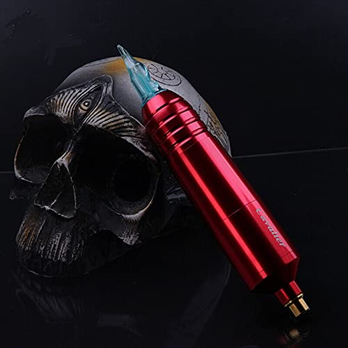 DGT Cartridge needles Rotary Machine Pen with RCA input (Red, CAVALIER)