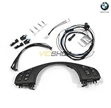  Multifunktions-Knopf-Nachrüstsatz e46 e39 und e53 Komplett-Set mit Verkabelung und Taster für Zweithandbedienung + Lenkradstecker.