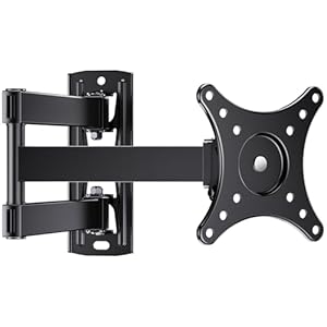 TV Wandhalterung Schwenkbar Neigbar Drehbar Fernseher Wandhalterung für 10-30 Zoll Flach&Curved Fernseher Oder Monitor bis zu 20Kg VESA 100x100mm/75x75mm