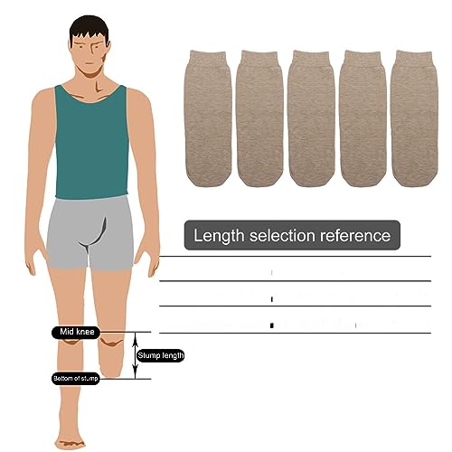 Amputee Sock, 5pcs Prosthetic Stump Shrinkers Stump Socks Set Portable Soft Breathable Socks Elastic Cotton Prosthetic Socks Protective Amputee Socks for Women Man Athletic Socks4