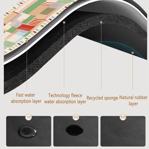 Tapis de bain en diatomite coloré haut de gamme absorbant 40x60