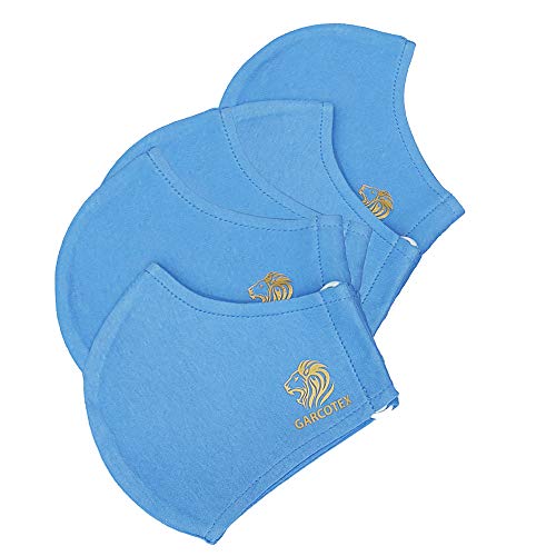GARCOTEX - Mascarilla unisex reutilizable, lavable, transpirable, antihumo, anticontaminación para bicicleta, motocicleta, deporte y al aire libre, color azul, Pack Of 5 Blue, azul, 1