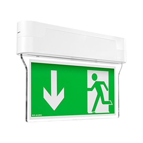 Notleuchte LED IP44 Decke Wand Notbeleuchtung Rettungszeichenleuchte Fluchtwegleuchte Notlicht Brandschutzzeichen Rettungszeichen (Pfeil nach links) Cover