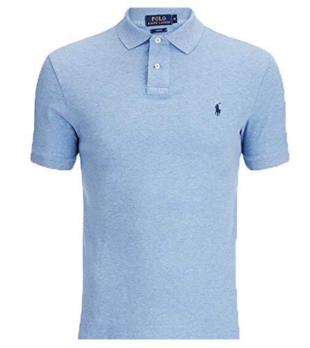Image of Polo Ralph Lauren Men's Classic Fit Mesh Polo Shirt (Large, Blue /Navy Pony)