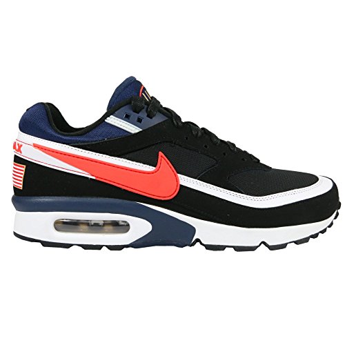 Nike AIR MAX BW Premium Mens Running-Shoes 819523-064_9 - Black/Crimson-Midnight Navy-White