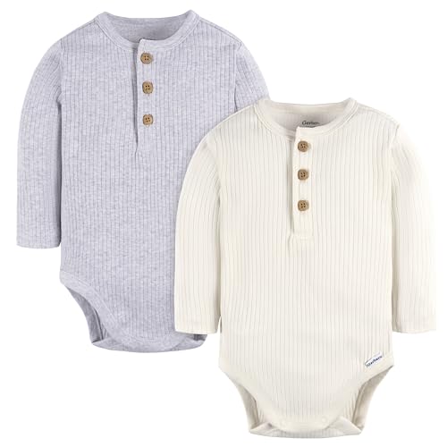Image of Gerber Baby Baby Boys' and Baby Girls' 2-pack Bodysuits
