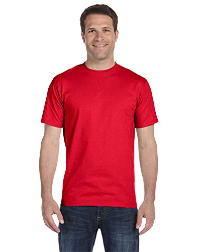 Hanes Mens 5.2 oz. ComfortSoft Cotton T-Shirt (5280) Athletic red 2XL