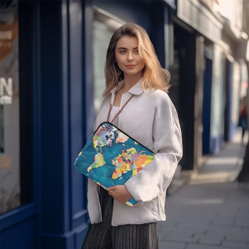 Funda para portátil 13-14 pulg con diseño de mapa miniatura 7