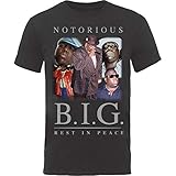  Rock Off Biggie Smalls Notorious B.I.G. Collage Cigar Oficial Camiseta para Hombre (Medium)