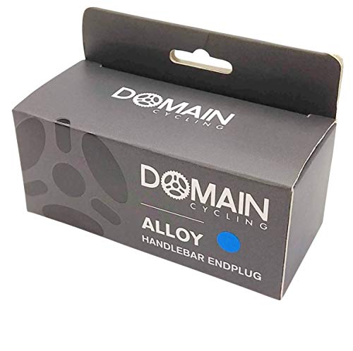 Domain Cycling Aluminum Bike Handlebar Bar End Plugs, Expanding Adjustable Locking Caps, Road Bicycle Grip Mountain BMX MTB Fixie (Blue) - Thumbnail 5