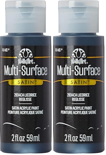 Image of FolkArt Multi-Surface Paint in Assorted Colors (2 oz), 2934, Licorice (Pack of 2)