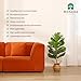 MOSADE Artificial Fiddle Leaf Fig Tree 37Inch Fake Potted Ficus Lyrata Plant with Handmade Seagrass Basket, Perfect Faux Plants Home Décor for Indoor Outdoor Office Porch Balcony Bedroom Bathroom Gift