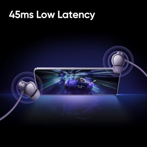 Image of Realme Compatible Buds Wireless ANC Bluetooth Neckband with 50dB Noise Cancellation, 13.6mm Bass Driver, 360 Audio, 45ms Gaming Latency, 38Hrs Battery, IP55 Rating (Midnight Black)