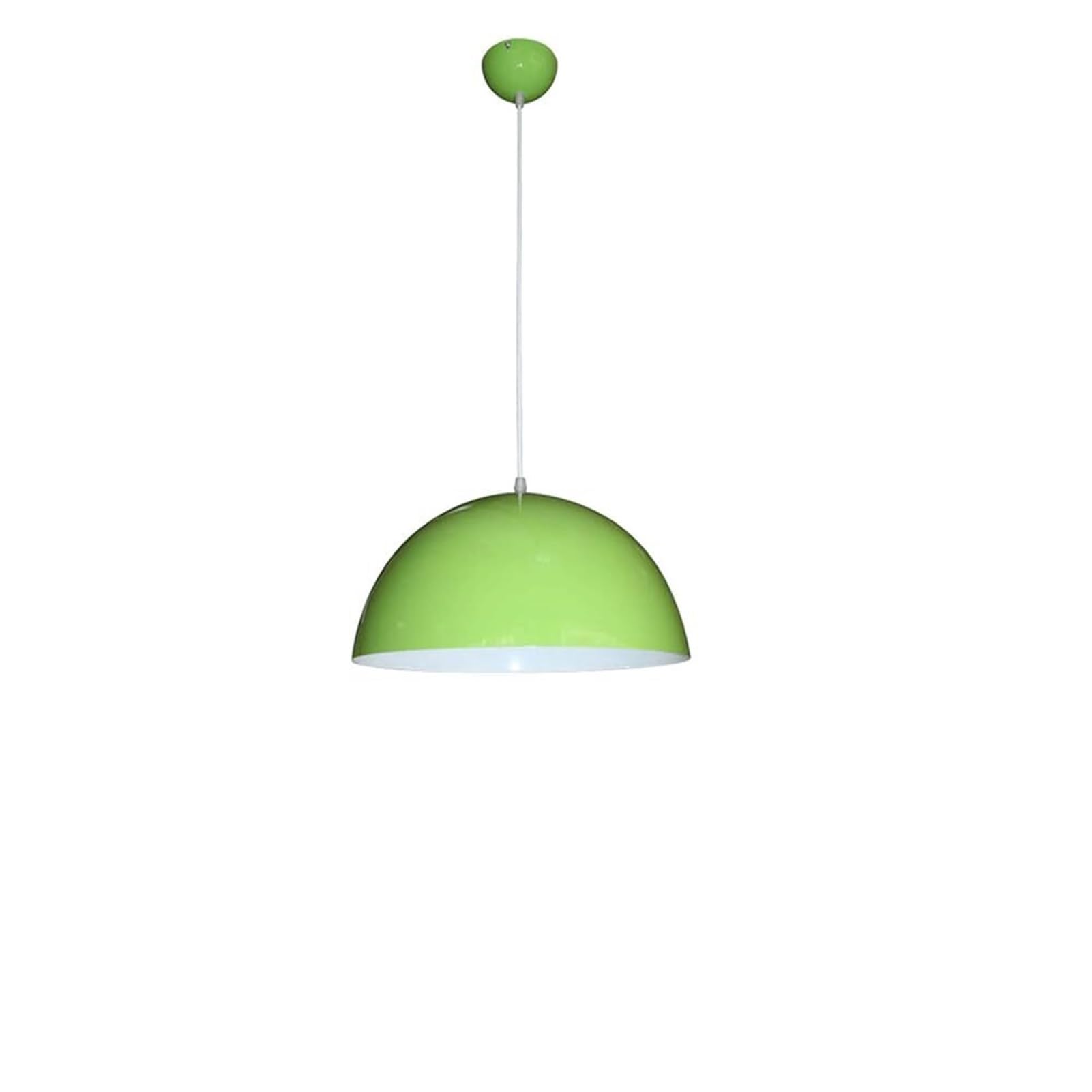 HUAYUSEDF Industrial Semicircle Yellow Pendant Lamp Chandelier Hanging Lighting Ceiling Fixture Colorful for Restaurant Bar Dining Room Office Hallway Foyer Bedroom(Green,40cm)