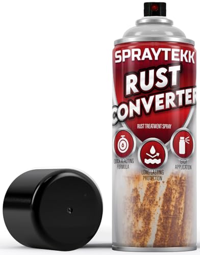 SPRAYTEKK Rust Converter Spray | 400ml | Epoxy-Based Neutralizer & Corrosion Inhibitor | Transforms Rust into a Stable, Protective Surface | Ideal for Vehicles, Tools & Outdoor Metal (1)
