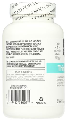 365 by Whole Foods Market, Think Smart with B Vitamins, Amino Acids, Ginkgo, Asian Ginseng, Gotu Kola, & Choline, 120 Capsules - image 6