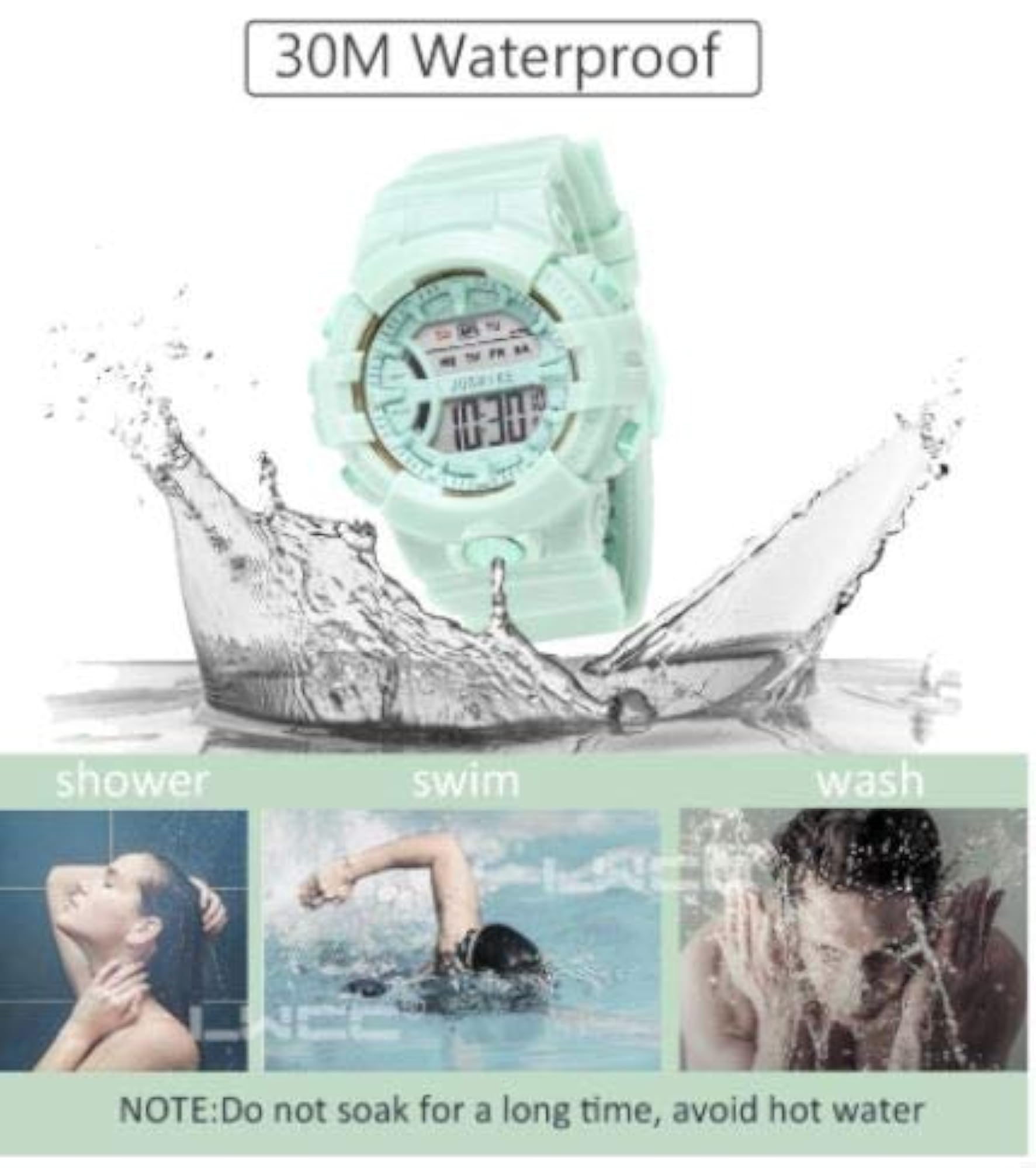 Kids Digital Watch with Pink Dial and Stylish Design