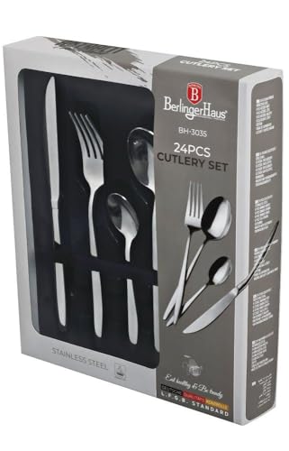 Couverts en acier inoxydable chic : lot de table de qualité supérieure poli - 5