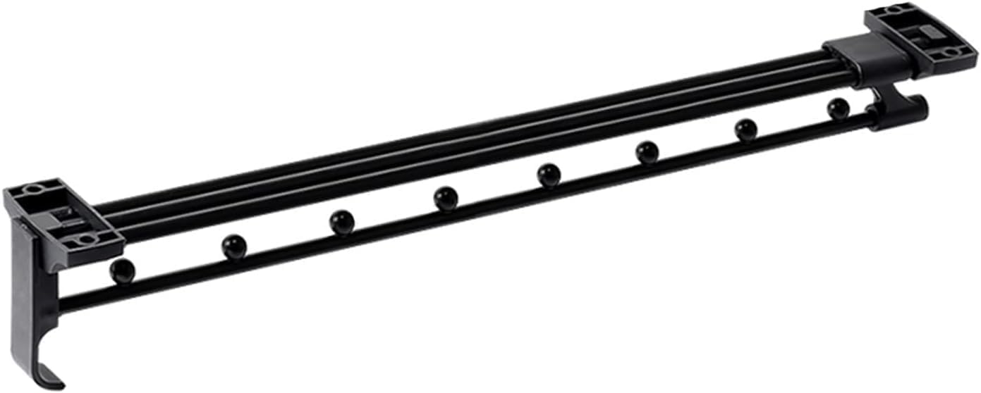 Telescopic Clothing Rod,Heavy Duty Extendable Pull Out Closet Rod,Pull-Out Closet Rod,Closet Telescopic Hanger,Closet Rod Brackets,Closet Pull Out Rod,Easy to Install and Durable, 30cm/12in