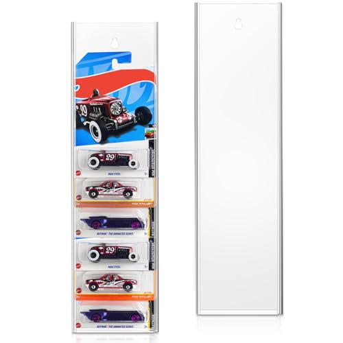 CollectHall Acrylic Storage Display Shelf Compatible with Model Cars, Wall Mounted 1/64 Scale Model Car Display Shelf Rack for Model Cars -(Premium Acrylic, 2 Packs)