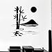 WallSticker866 Bambus Mit See Wandaufkleber Natur Dekoration Kunstwand Vinyl Aufkleber Abnehmbare Innentapete 42x43 cm