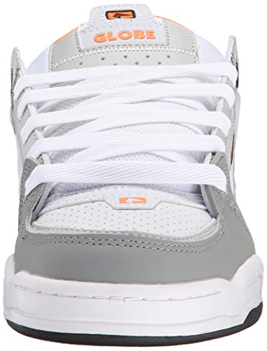 Image of Globe Mens Fusion Skate Shoes, Grey /White /Orange, 14 M US