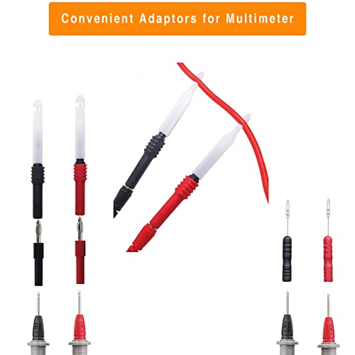 Image of Makeronics 24 in 1 Back Probe Kit with 6 Pockets Roll Up Tool Bag for Car Repairing Diagnostic | Wire Piercer with Cover | Long Back Probe Pin | Test Leads (39.37 inch) | 5PCS Alligator Clips