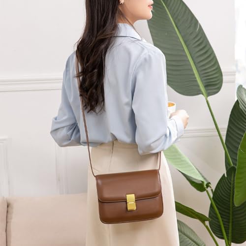 Trendy Square Shoulder Bags, Small Crossbody Purses for Women PU Leather Satchel Handbag Adjustable Strap2