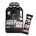 Produktbild Mammut Nutrition  Formel 90 Protein Pulver Banane  3kg  4-Komponenten Protein  Muskelaufbau  mit Vitamin B6  Soja-, Milch-, Whey-, Egg Protein  Set inkl. Protein Riegel Raspberry