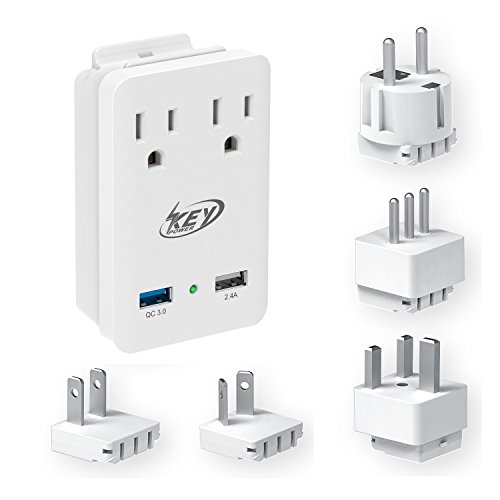 Key Power 2000W International Travel Adapter Kit – Features Quick Charge 3.0 USB